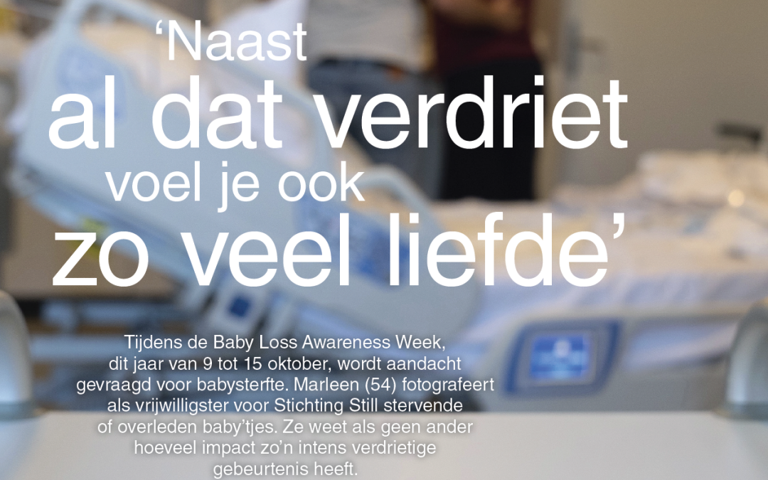 Marleen fotografeert bij Stichting Still